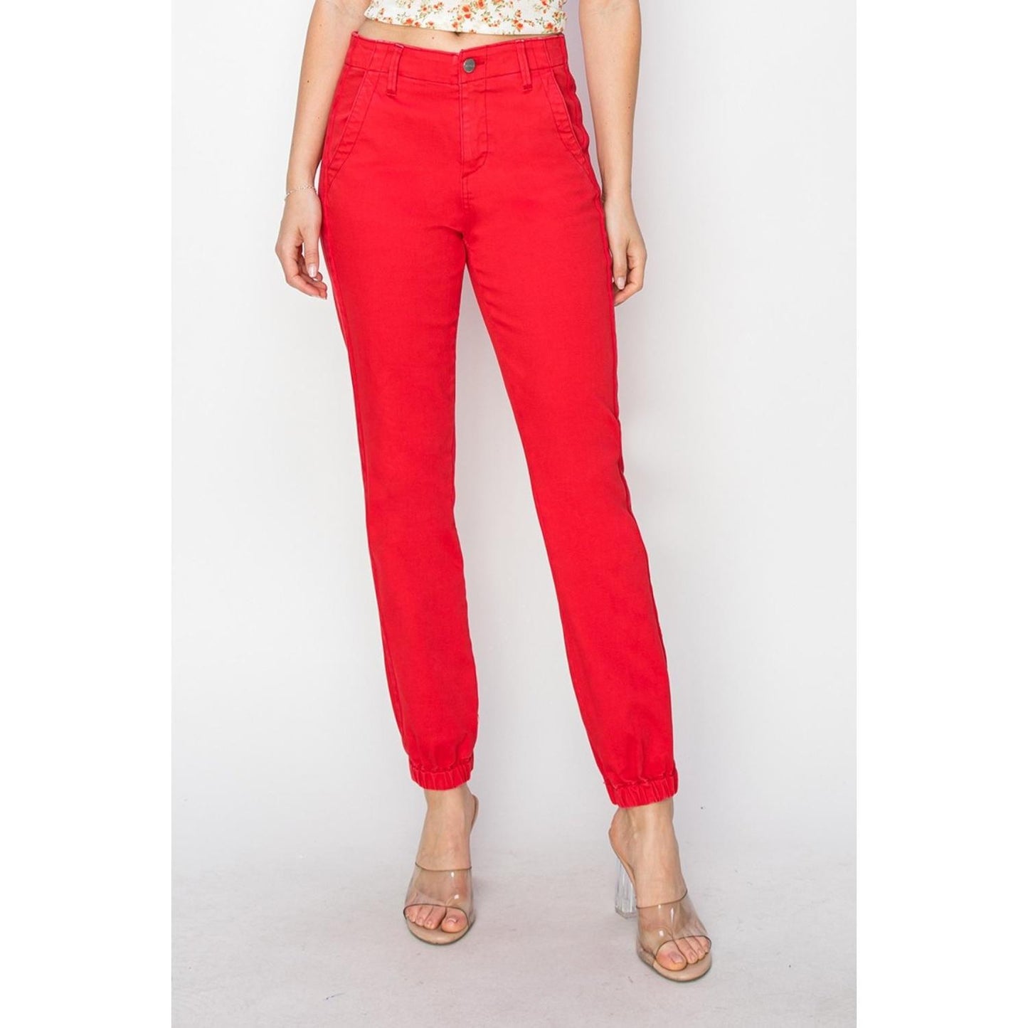 RISEN Full Size High Waisted Jogger Jeans