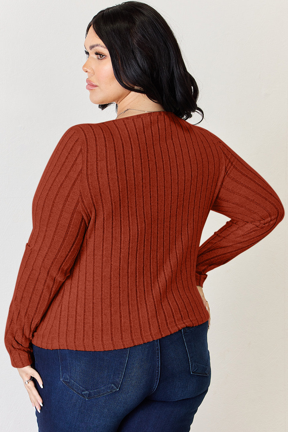 Basic Bae Full Size Ribbed Long Sleeve T-Shirt