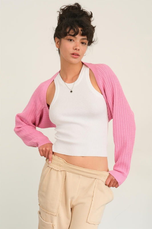 HYFVE Ribbed Knit Bolero Cardigan